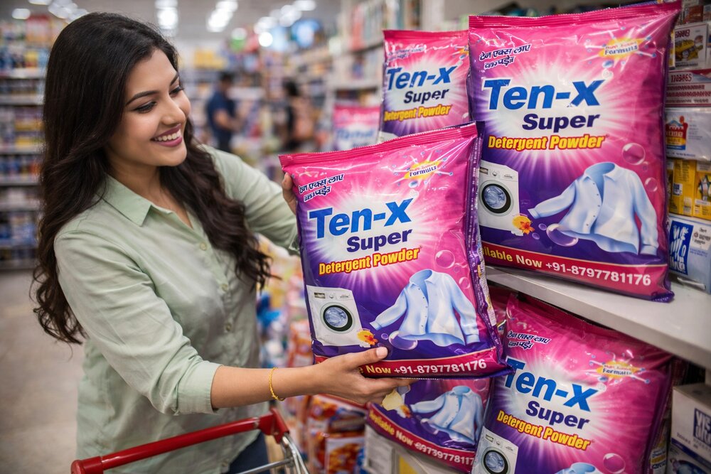 Customer picking Ten-X Super off the store shelf